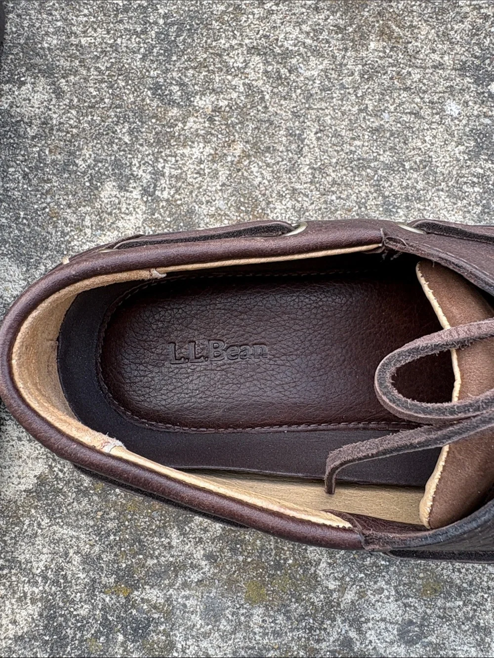 L. L. Bean Men's Brown Two-Tone Leather & Suede Boat Shoes
